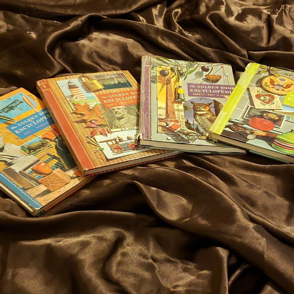 Golden book encyclopedia book 1, 9,11 and 15